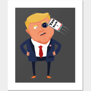 Cell phone thrown on trump Posters and Art